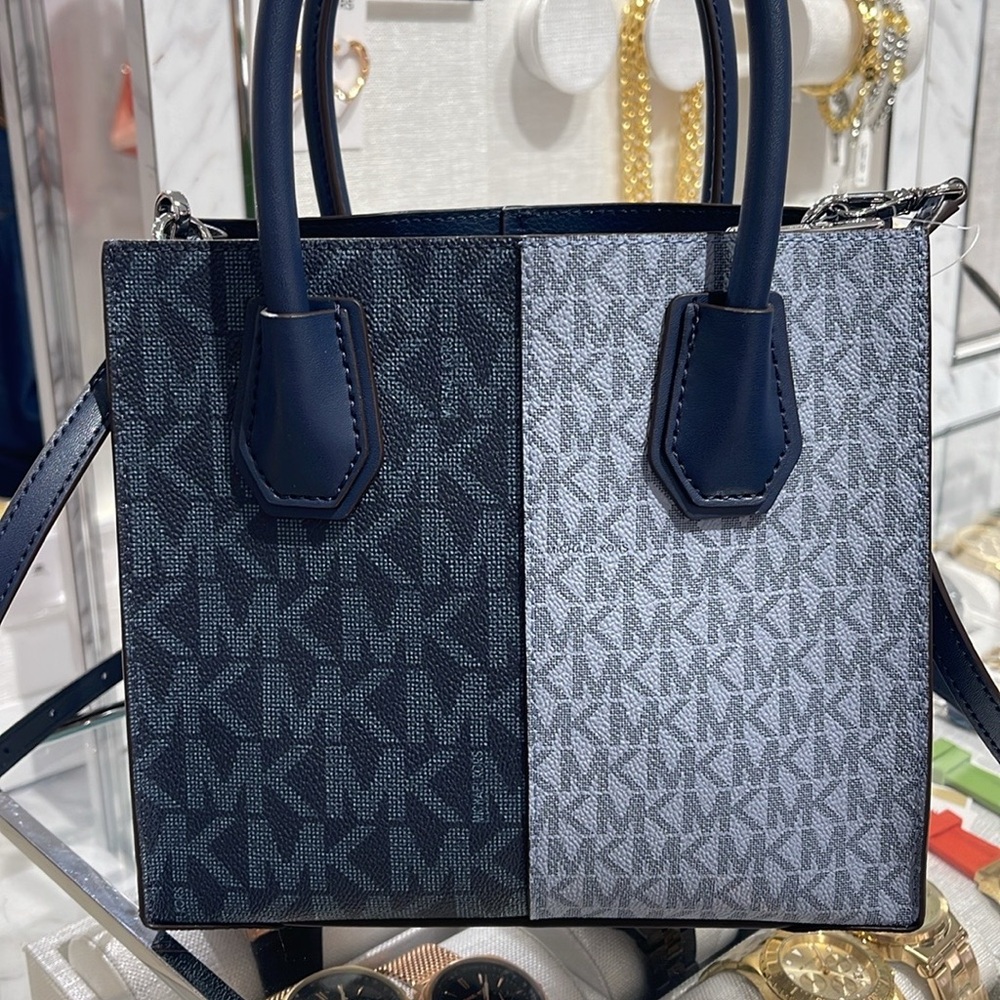 Michael Kors Blue and Black Women's Bag - Picture 15 of 16